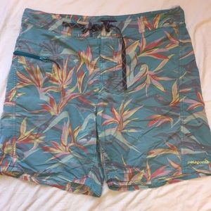 Patagonia Swim Floral Print Board Shorts